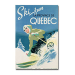 Trademark Fine Art Skiing in Quebec 1938' Canvas Art 22x32 Inches
