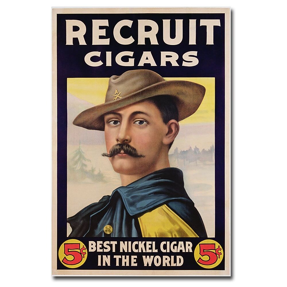 Trademark Fine Art Recruit Cigars 1899' Canvas Art 16x24 Inches