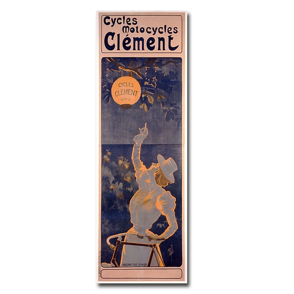 Trademark Fine Art Ferdinand Misiti 'Cycles Clement 1895' Canvas Art 16x47 Inches