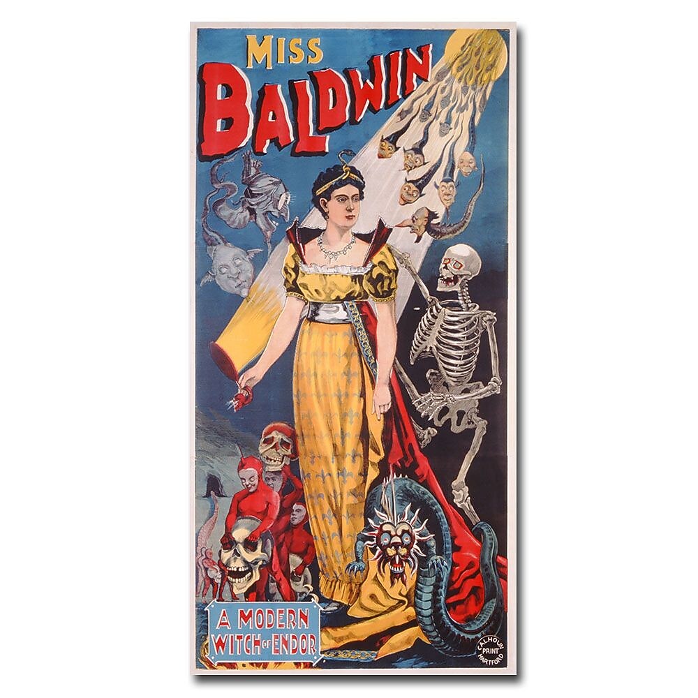 Trademark Fine Art Miss Baldwin A Modern Witch of Endor 1888' Canvas Art 16x32 Inches