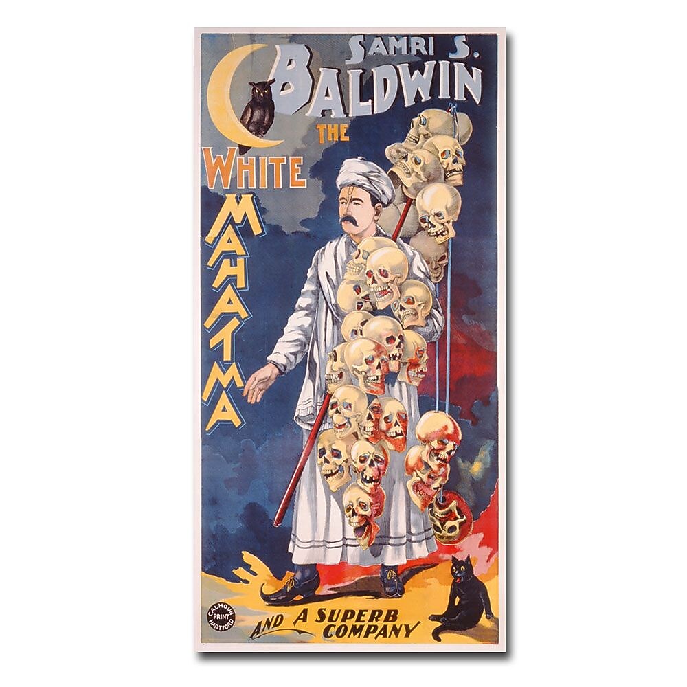Trademark Fine Art Samri S.Baldwin the Whie Mahatma 1888' Canvas Art 12x24 Inches