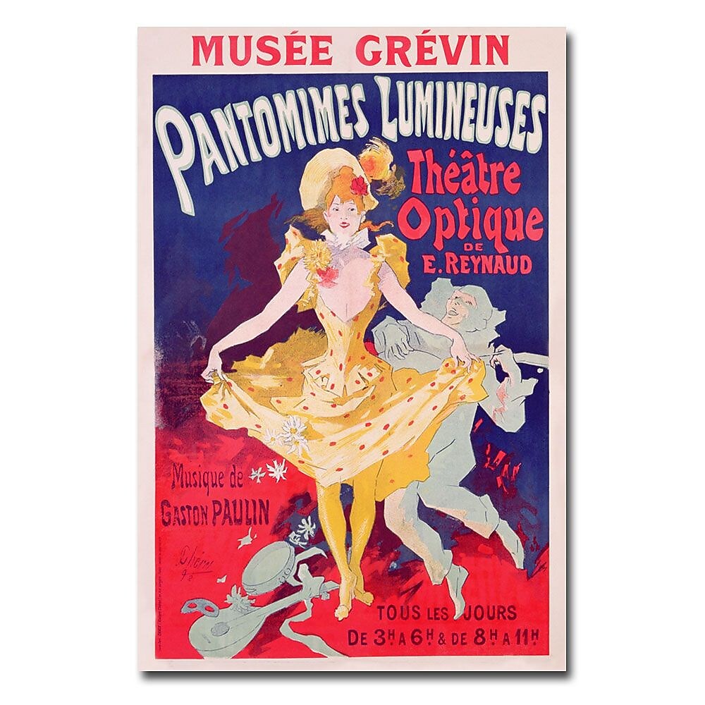 Trademark Fine Art Jules Cheret 'Pantomimes Lumineuses 1892' Canvas Art