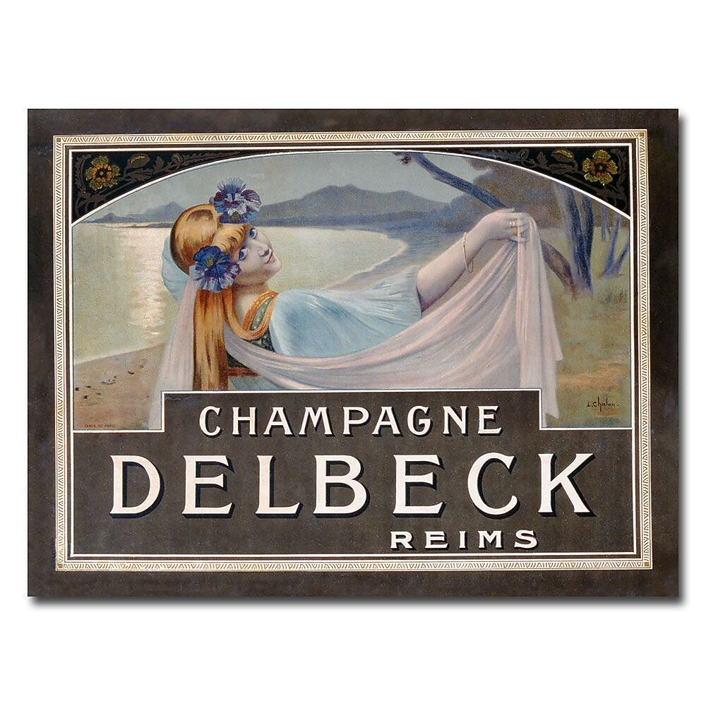 Trademark Fine Art Louis Chalon 'Champagne Delbeck 1910' Canvas Art