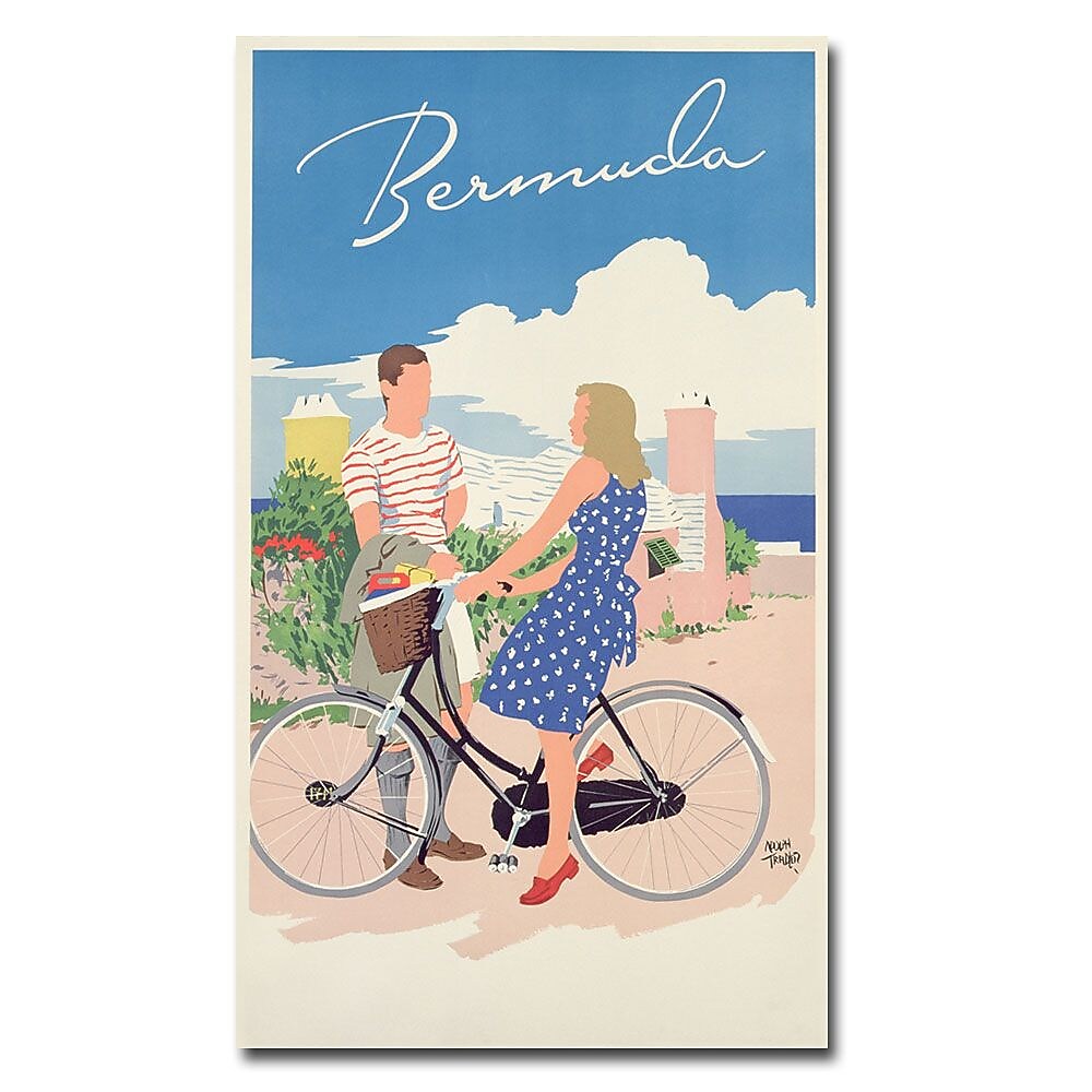 Trademark Fine Art Adolph Treidler 'Bermuda 1956' Canvas Art 14x24 Inches