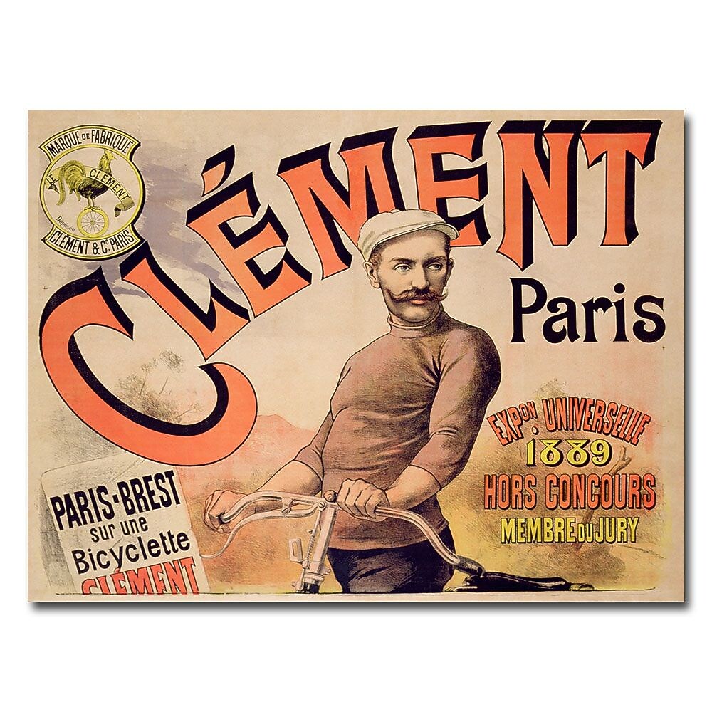 Trademark Fine Art Clement Bicycles 1889' Canvas Art