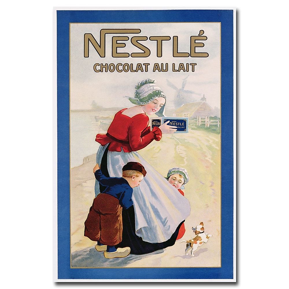 Trademark Fine Art 'Nestle Cocolate au Lait' Canvas Art 16x24 Inches