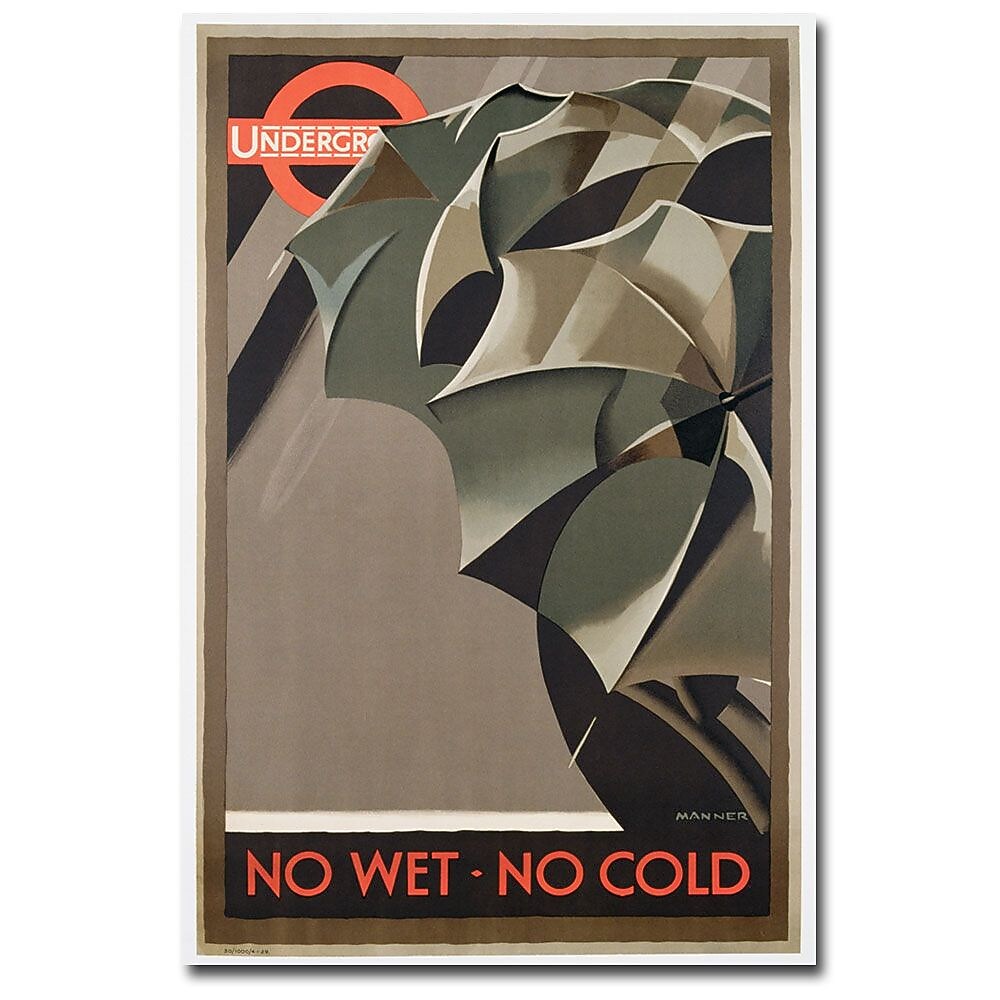 Trademark Fine Art Manner 'London Underground 1929' Canvas Art 22x32 Inches