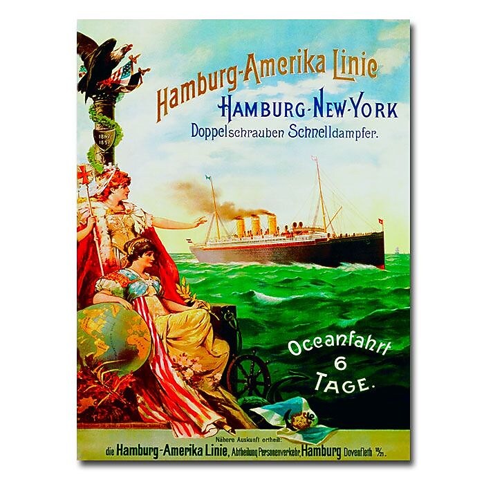 Trademark Fine Art Hamburg-America Line 1987' Canvas Art