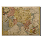 Trademark Fine Art Paris Guillaume Delilse 'Map of Asia, 1700' Canvas Art 14x19 Inches