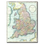 Trademark Fine Art R.H. Laurie 'Map of England & Wales 1852' Canvas Art 18x24 Inches