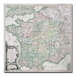 Trademark Fine Art Louis Charles Desons 'Map of France 1765' Canvas Art 18x18 Inches