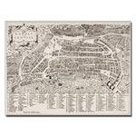 Trademark Fine Art Map of Naples 1600' Canvas Art 14x19 Inches