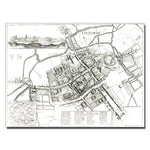 Trademark Fine Art Wenceslaus Hollar 'Map of Oxford 1643' Canvas Art 24x32 Inches