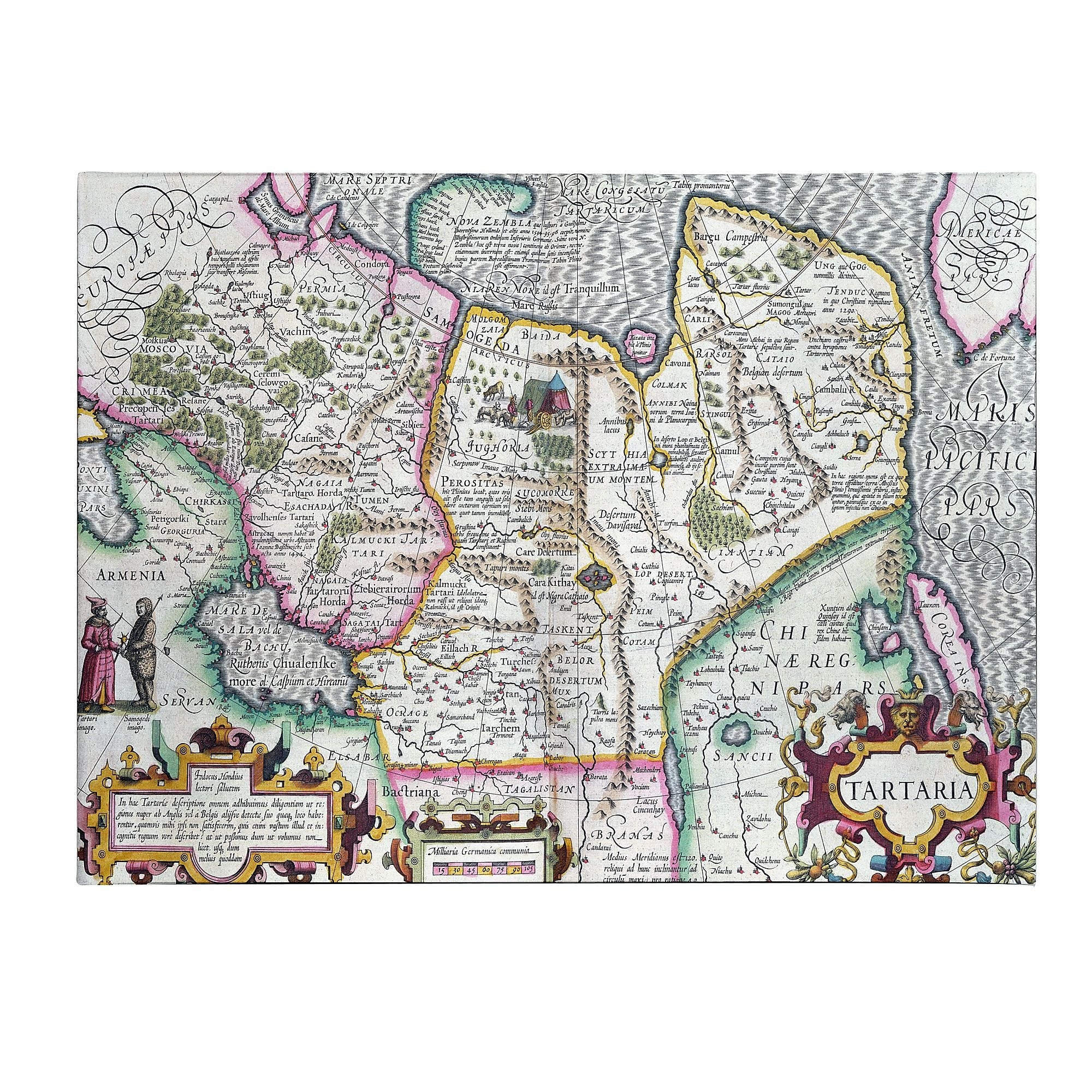 Trademark Fine Art Mercator's Atlas 'Map of Tartaria 1595' Canvas Art 16x24 Inches