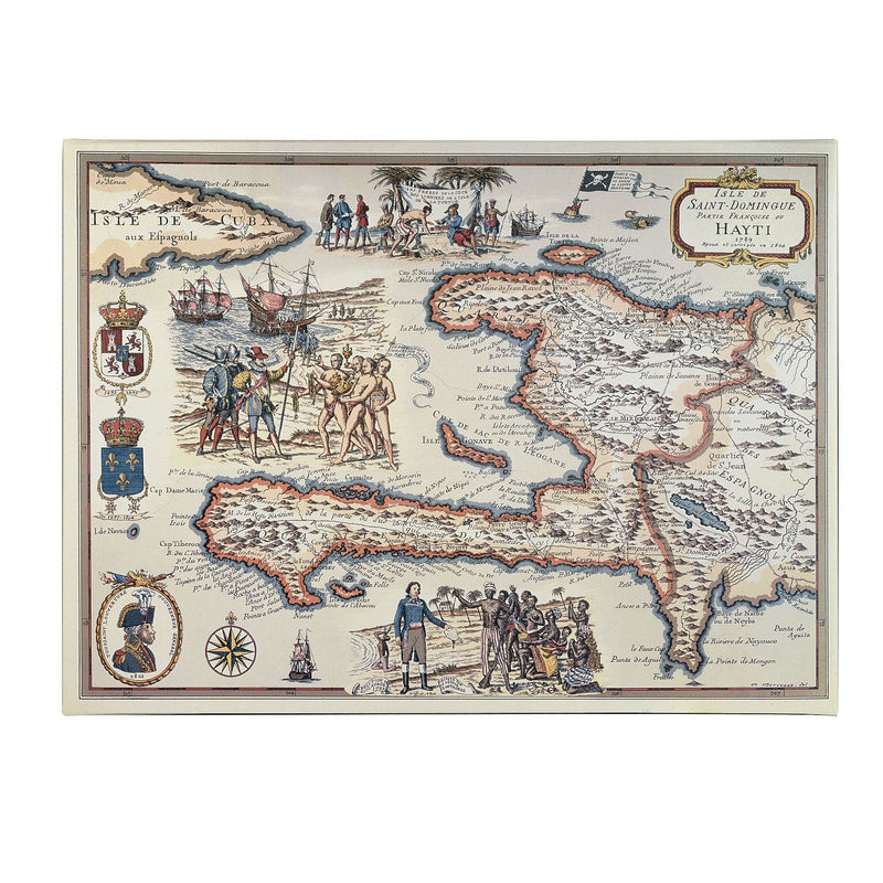 Trademark Fine Art Map of the Island of Haiti 1789' Canvas Art 24x32 Inches