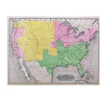 Trademark Fine Art 'Map of the United States in 1861' Canvas Art 16x24 Inches