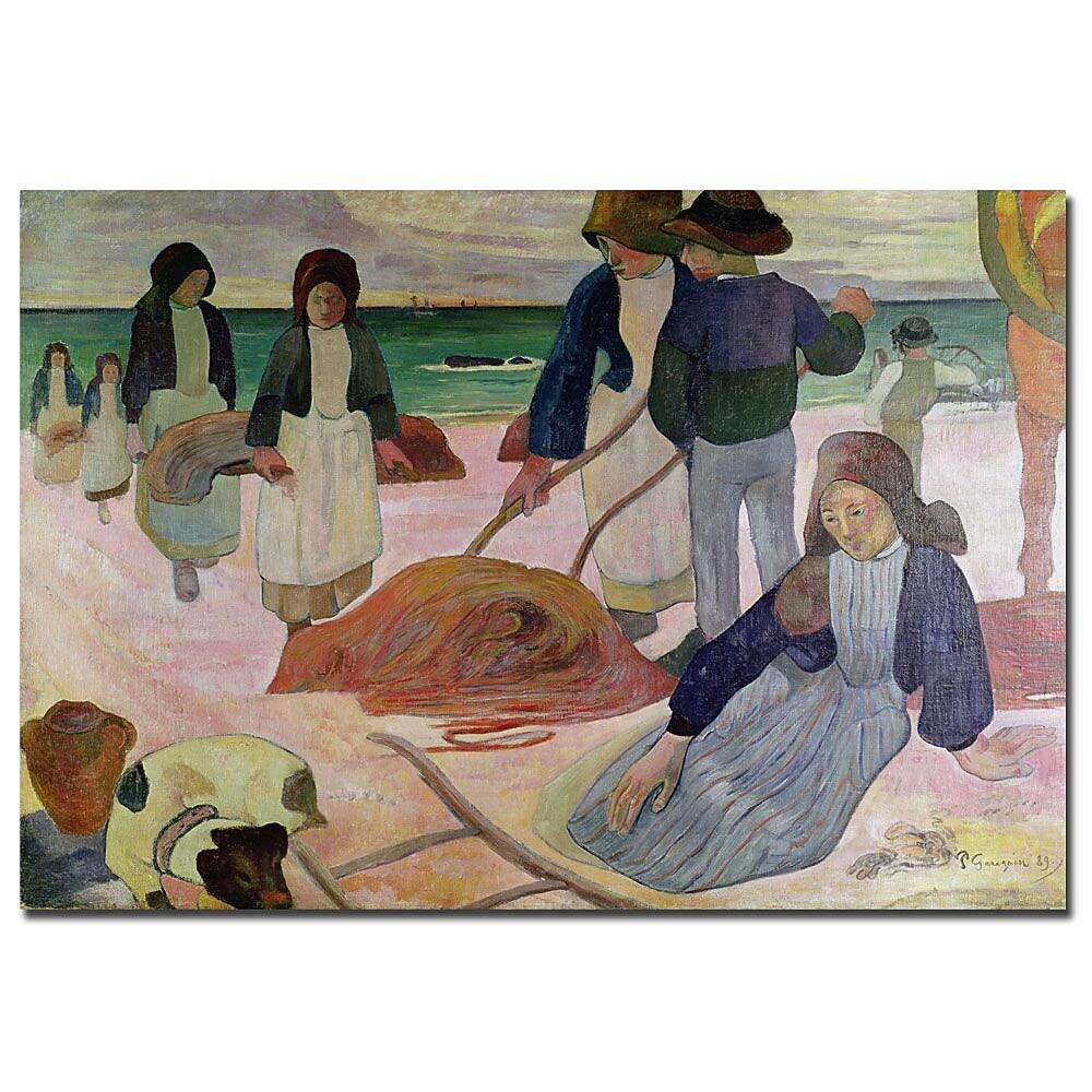 Trademark Fine Art Paul Gauguin 'Seaweed Gatherers, 1889' Canvas Art