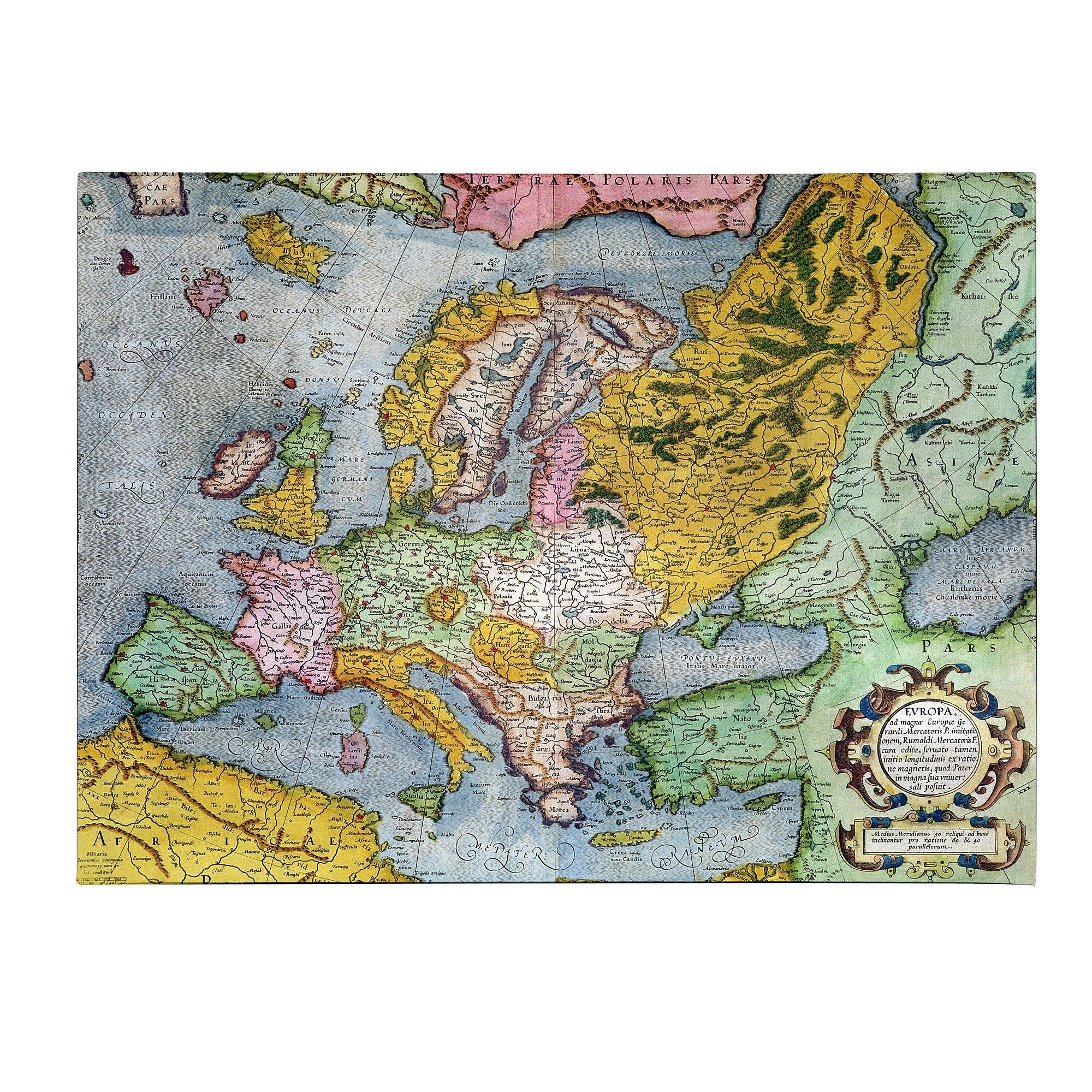 Trademark Fine Art Gerardus Mercator 'Europe In the 1590's' Canvas Art 18x24 Inches