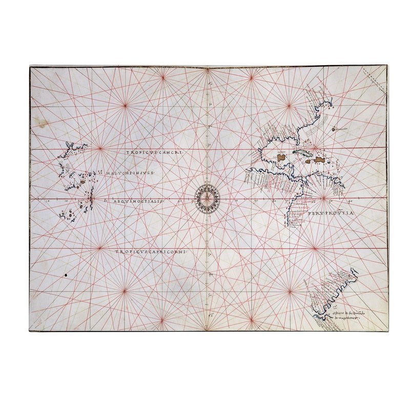 Trademark Fine Art Nautical Chart of the Pacific Ocean 1500's' Canvas Art 16x24 Inches