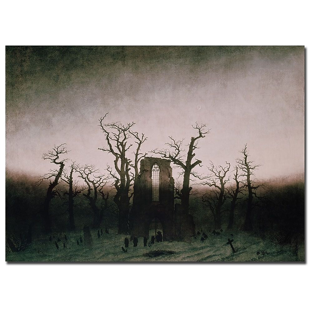 Trademark Fine Art Caspar Friedrich 'Abbey in Oakwood, 1810' Canvas Art