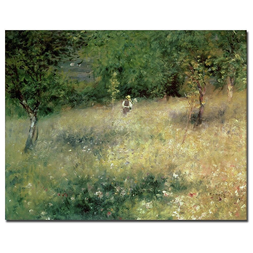 Trademark Fine Art Pierre Renoir 'Spring at Catou 1872-5' Canvas Art Ready to 24x32 Inches