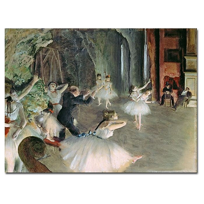 Trademark Fine Art Edgar Degas 'The Rehearsal of the Ballet on Stage' Canvas