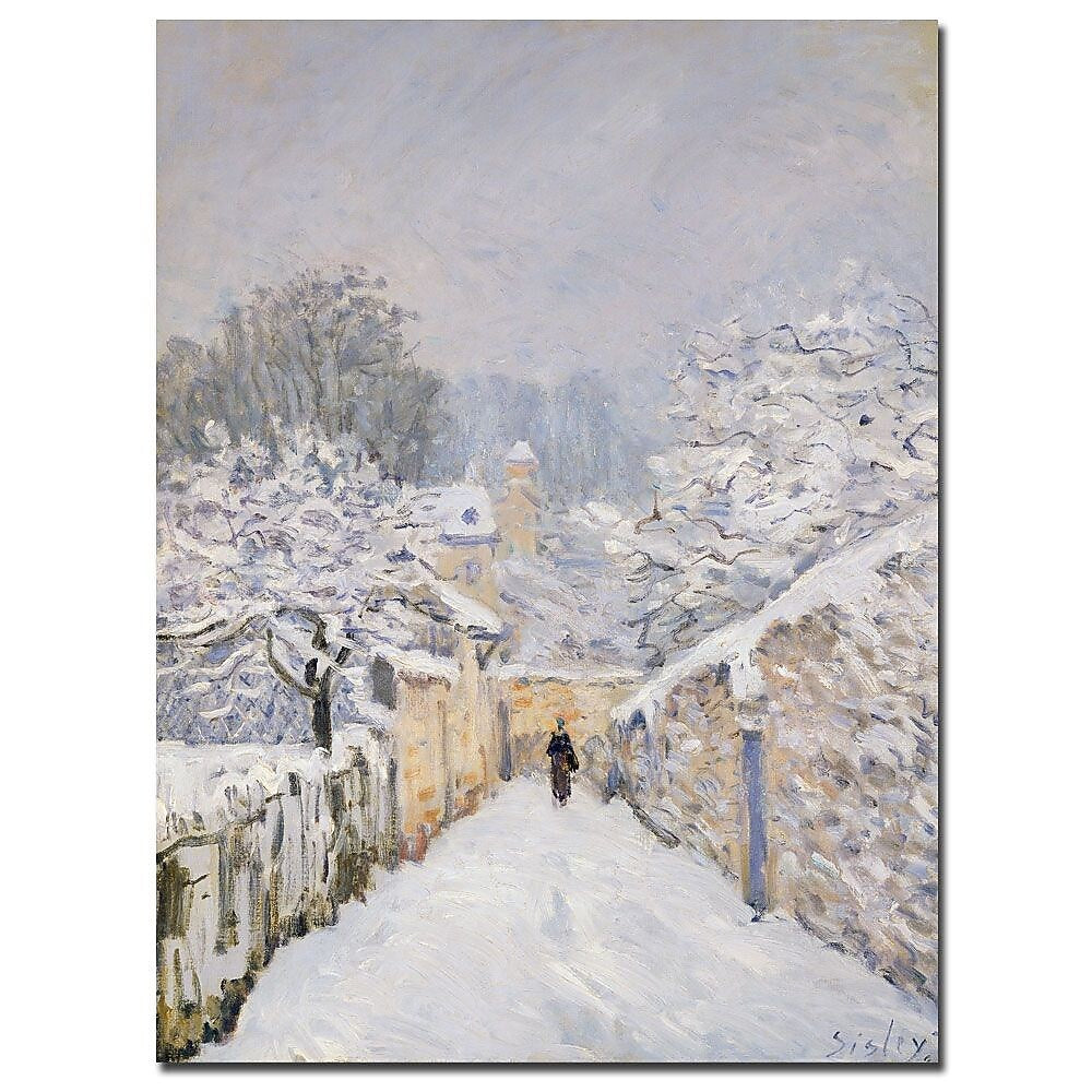 Trademark Fine Art Alfred Sisley 'Snow at Louveciennes 1878' Canvas Art