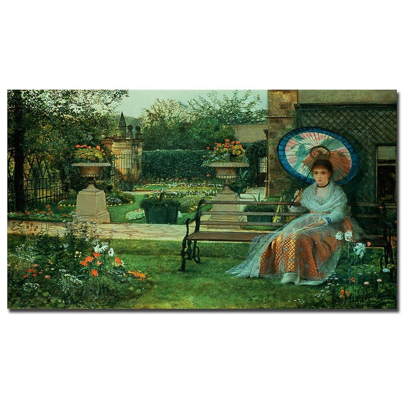Trademark Fine Art John Grimshaw 'In the Pleasaunce Leeds, 1875' Canvas Art