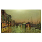 Trademark Fine Art John Grimshaw 'Liverpool Docks' Canvas Art 18x32 Inches