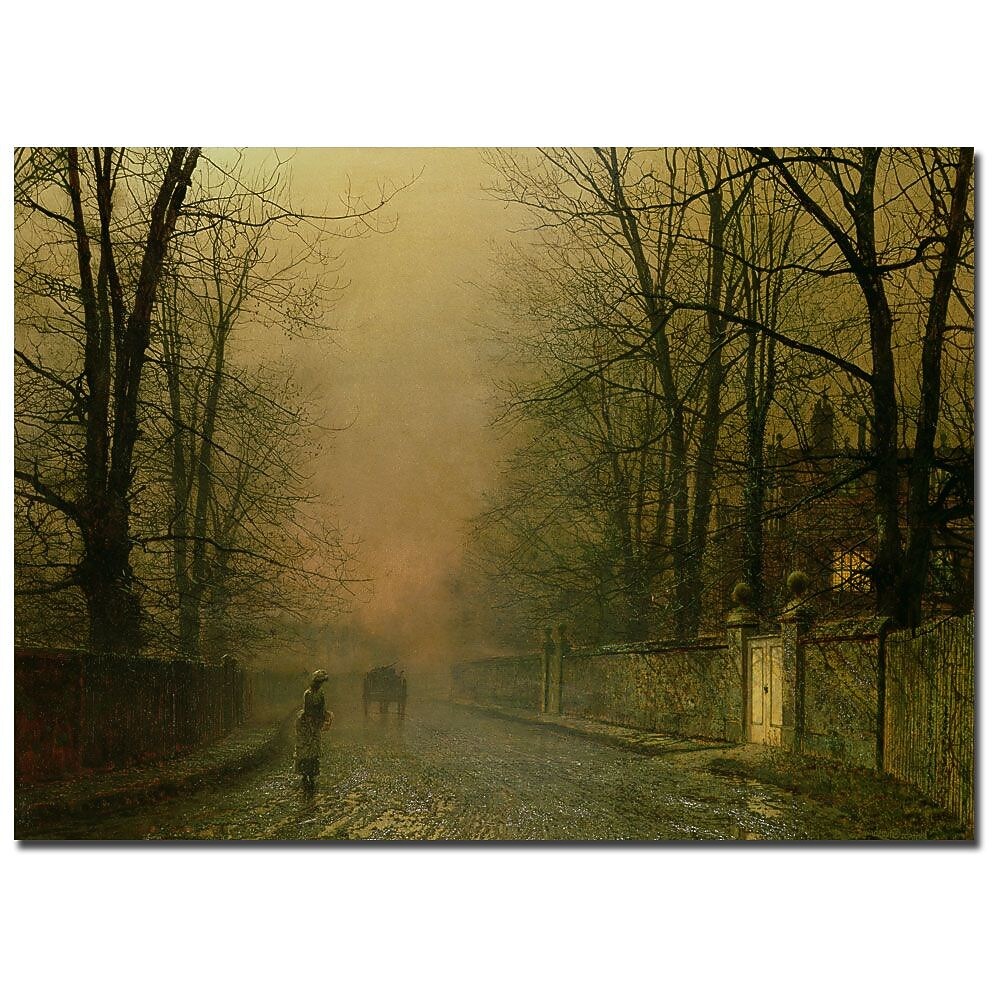 Trademark Fine Art John Grimshaw 'Where the paler moonbeams linger' Canvas Art