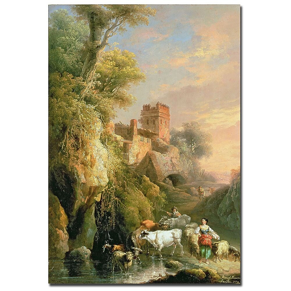 Trademark Fine Art John Waterhouse 'Listen to My Sweet Pipings 1911' Canvas Art 30x47 Inches