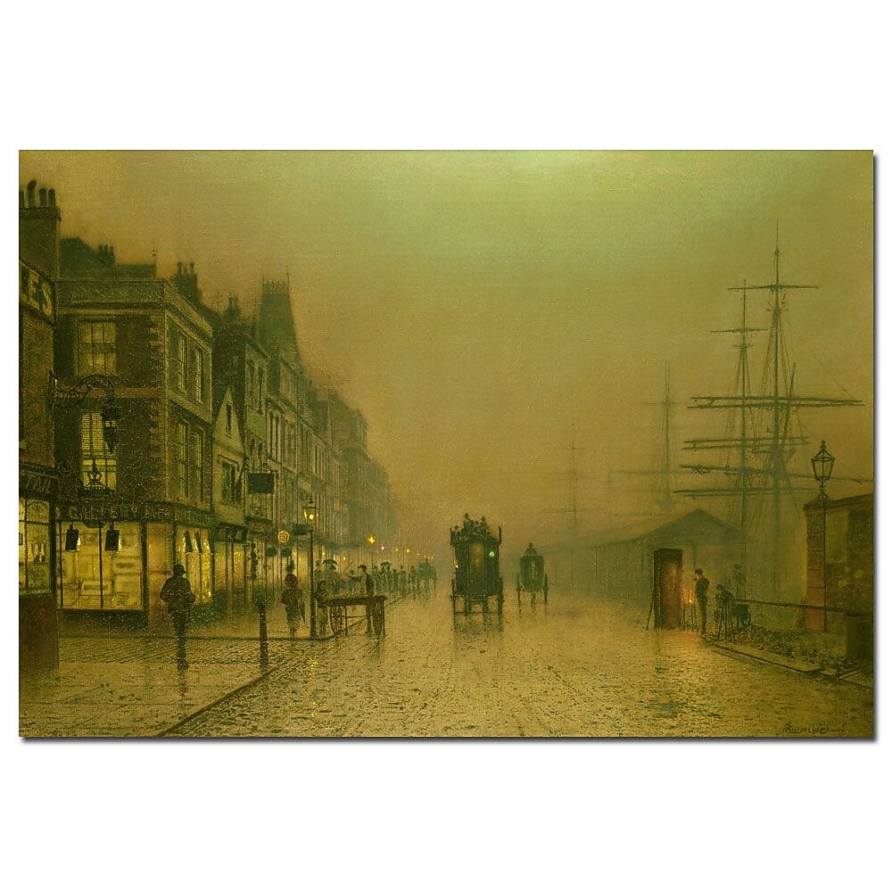 Trademark Fine Art John Grimshaw 'Liverpool Docks' Canvas Art 16x24 Inches
