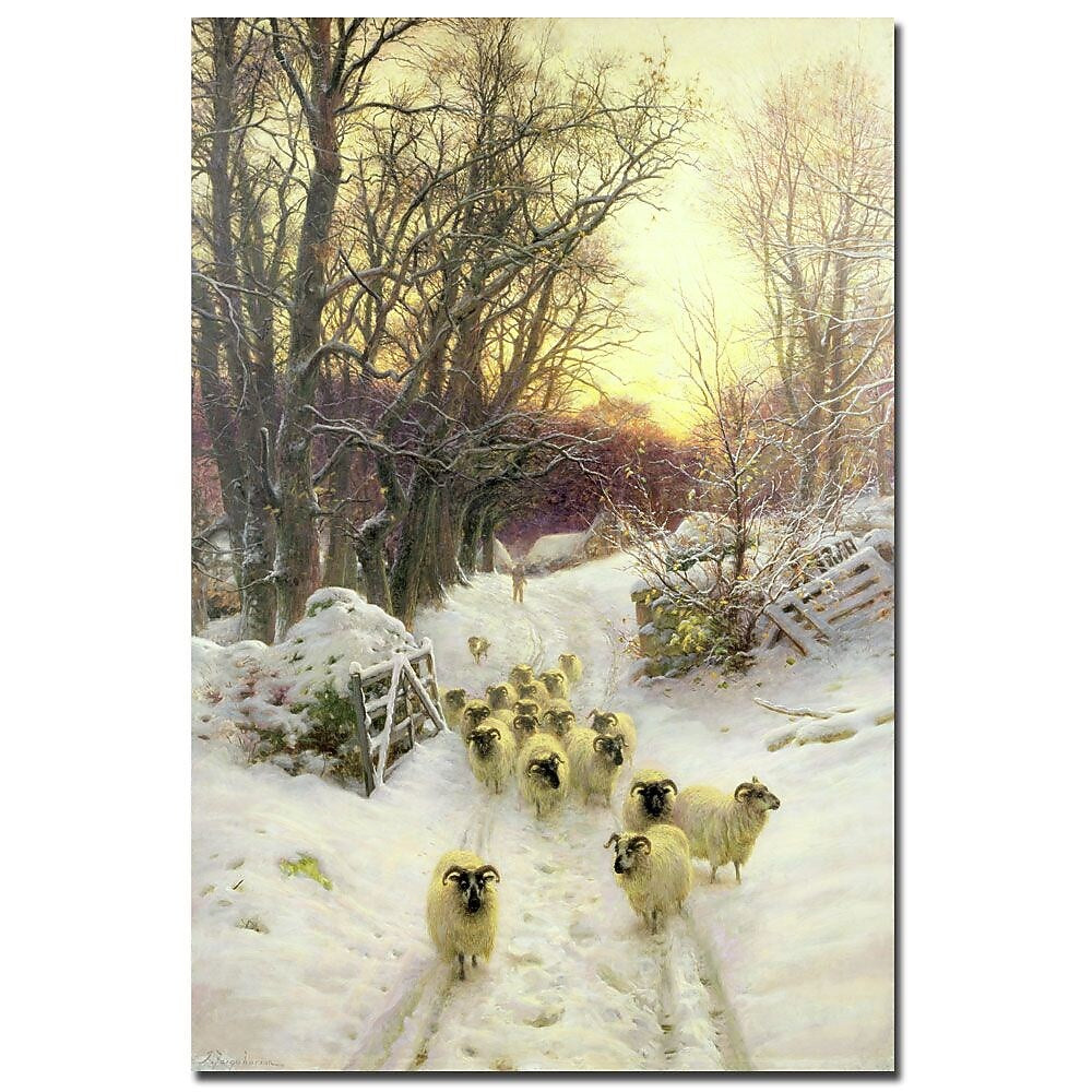 Trademark Fine Art Joseph Farquharson 'The Sun had Closed a Winter's Day' Art 22x32 Inches