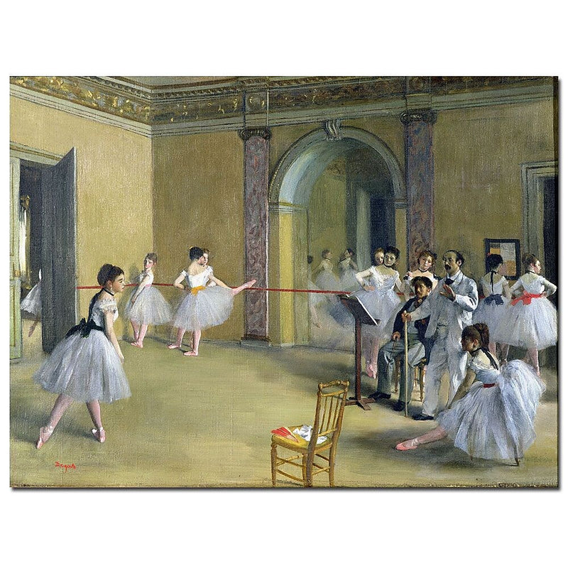 Trademark Fine Art Edgar Degas 'The Dance Foyer 1872' Canvas Art Ready to Hang 14x19 Inches
