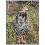 Trademark Fine Art Camille Pissarro 'Girl with a Stick 1881' Canvas Art Ready