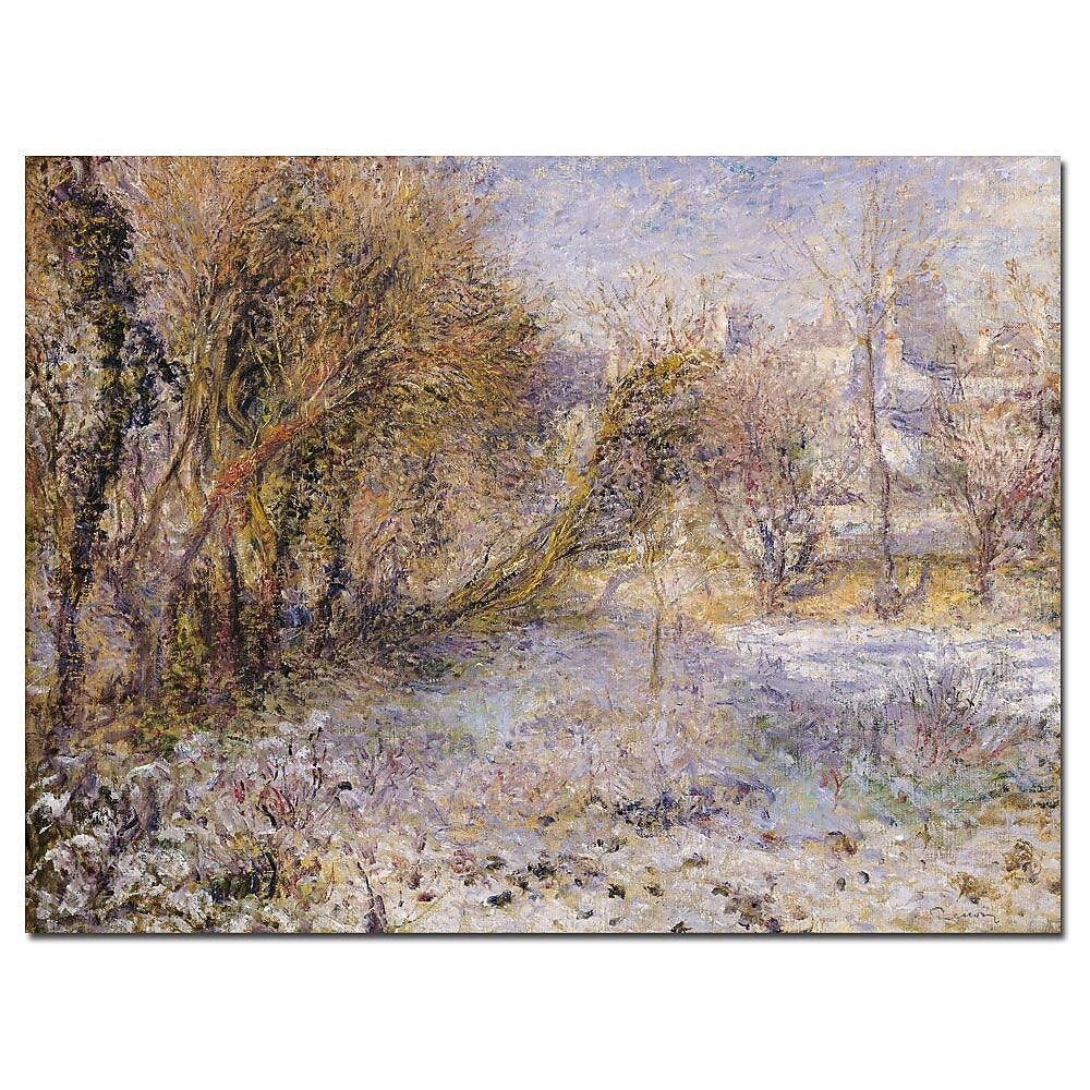 Trademark Fine Art Pierre Renoir' Snowy Landscape' Canvas Art 24x32 Inches