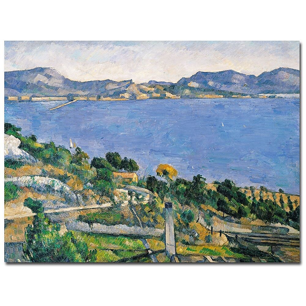 Trademark Fine Art Paul Cezanne 'The Little Bridge 1879' Canvas Art 35x47 Inches