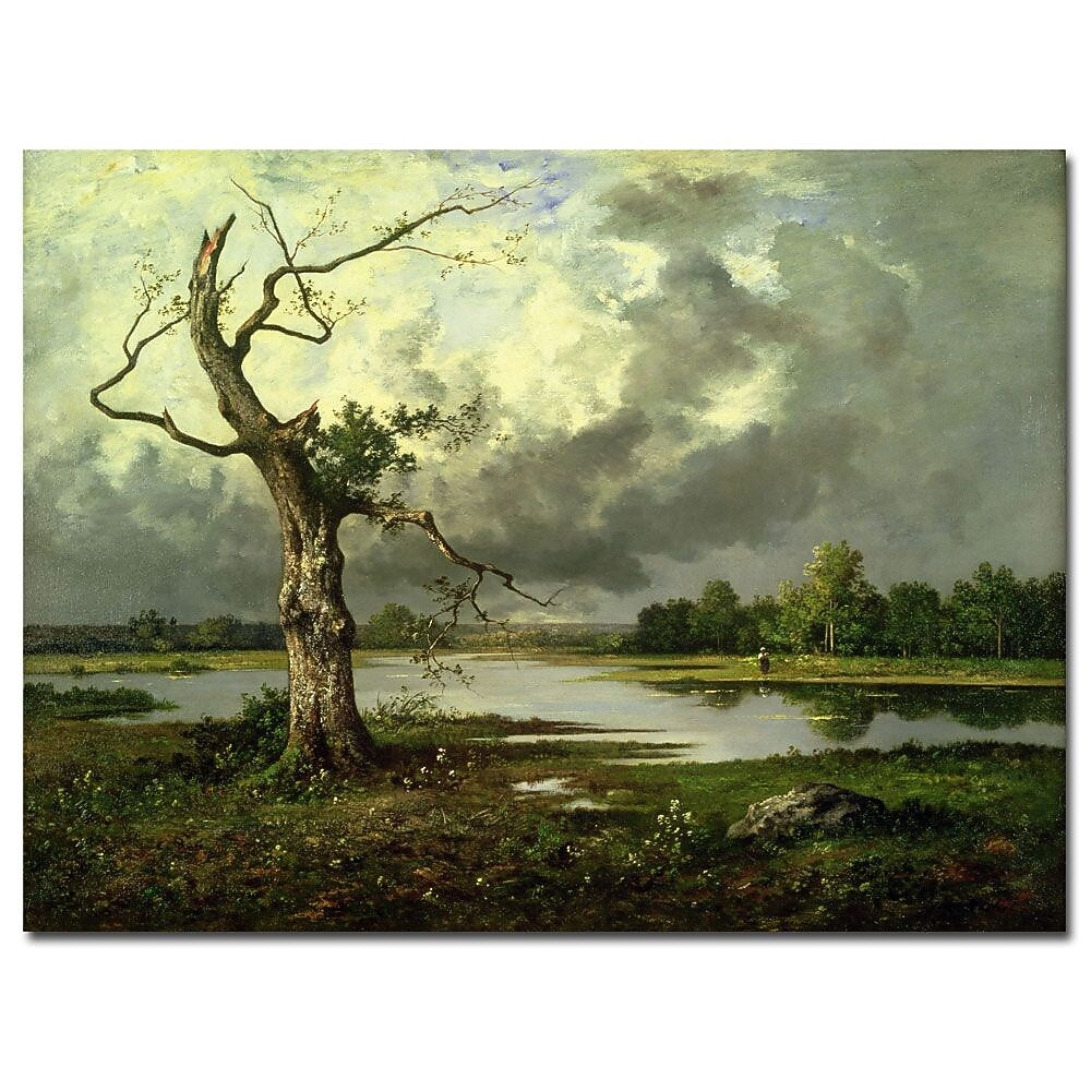 Trademark Fine Art Leon Richet 'French River Landscape' Canvas Art