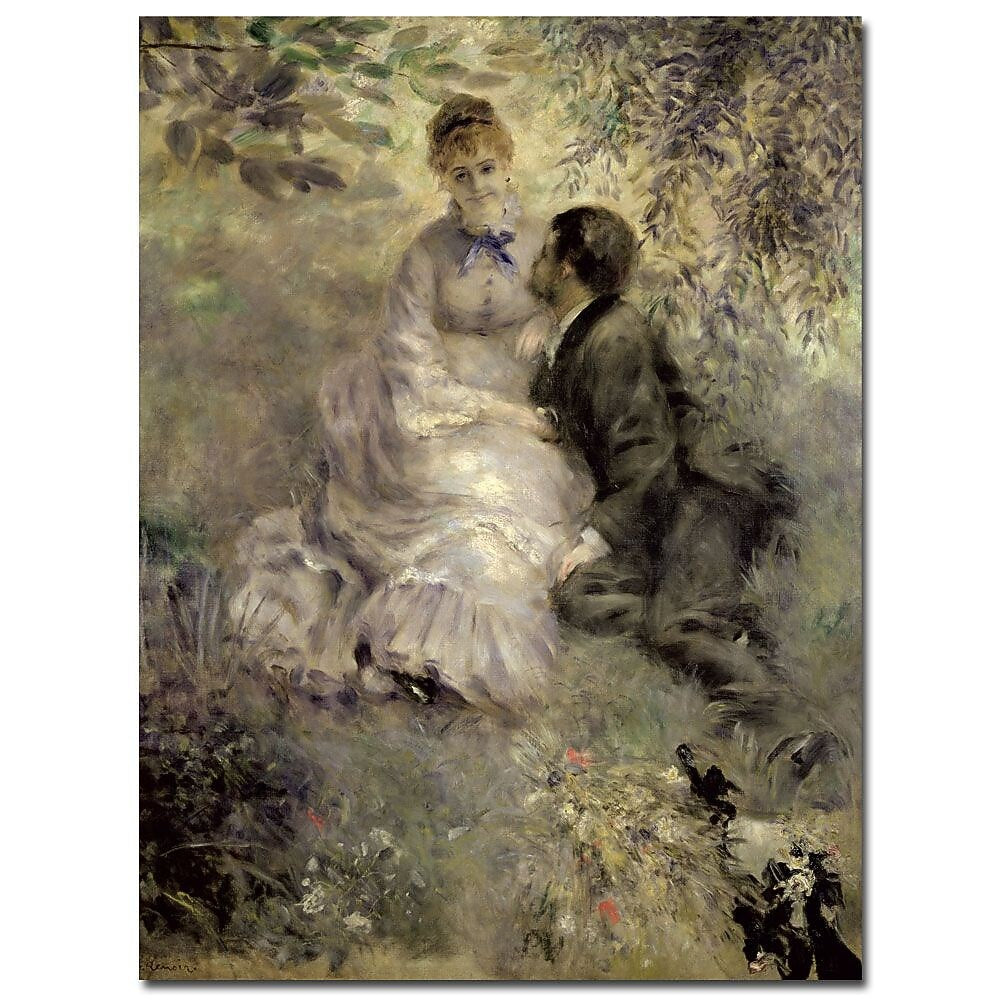 Trademark Fine Art Pierre Auguste Renoir 'The Lovers c.1875' Canvas Art 24x32 Inches