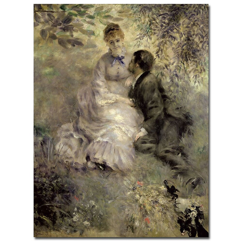 Trademark Fine Art Pierre Auguste Renoir 'The Lovers c.1875' Canvas Art 24x32 Inches