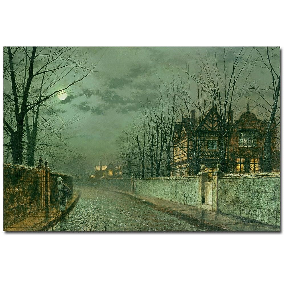 Trademark Fine Art John Atkinson Grimshaw 'Old English House, 1883' Canvas Art