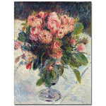 Trademark Fine Art Pierre-Auguste Renoir 'Moss-Roses1890' Canvas Art 14x19 Inches