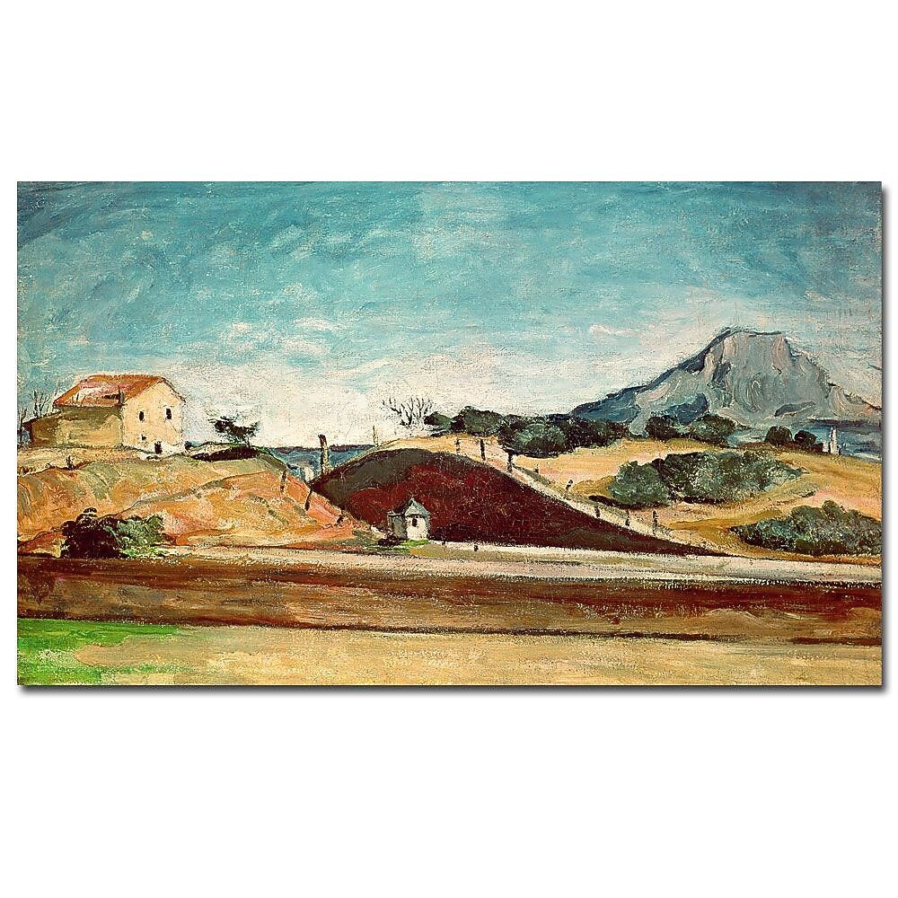 Trademark Fine Art Paul Cezanne, 'The Railway Cutting, 1870' Canvas Art 14x24 Inches
