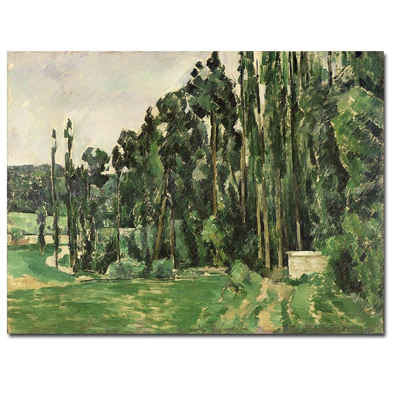 Trademark Fine Art Paul Cezanne 'The Poplars 1879' Canvas Art 35x47 Inches