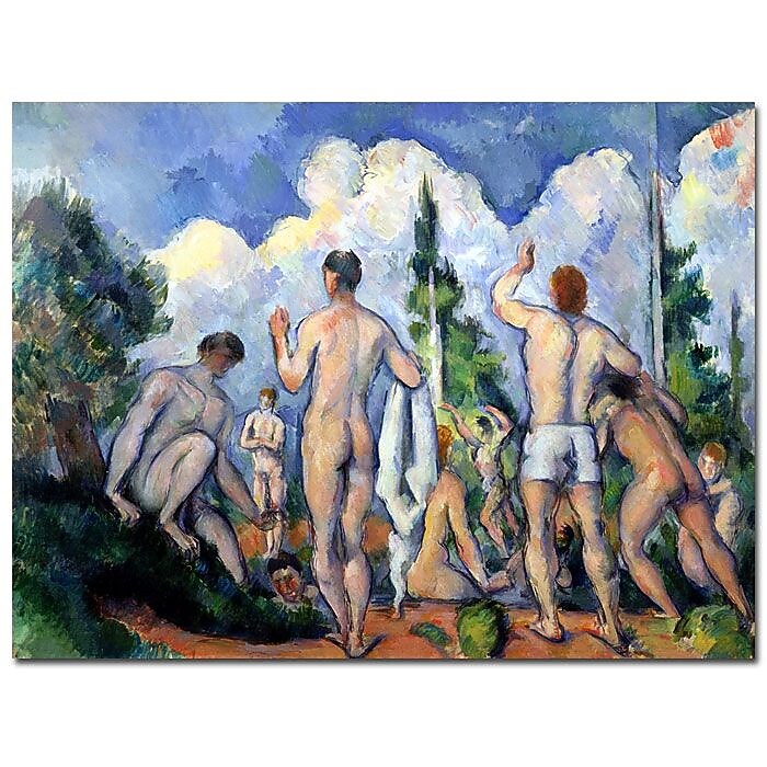 Trademark Fine Art Paul Cezanne 'The Bathers, 1890' Canvas Art 18 x 24 Inches