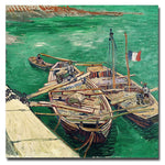 Trademark Fine Art Vincent van Gogh 'Landing Stage with Boats 1888' Canva 14x14 Inches