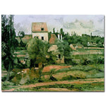 Trademark Fine Art Paul Cezanne, 'Moulin de la Couleuvre Pontoise' Canvas Art 26x32 Inches