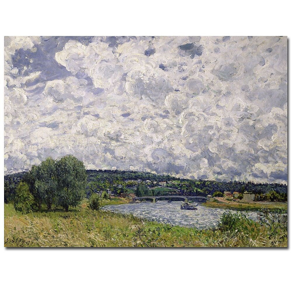 Trademark Fine Art Alfred Sisley 'The Seine, Suresnes, 1877' Canvas Art 24x32 Inches