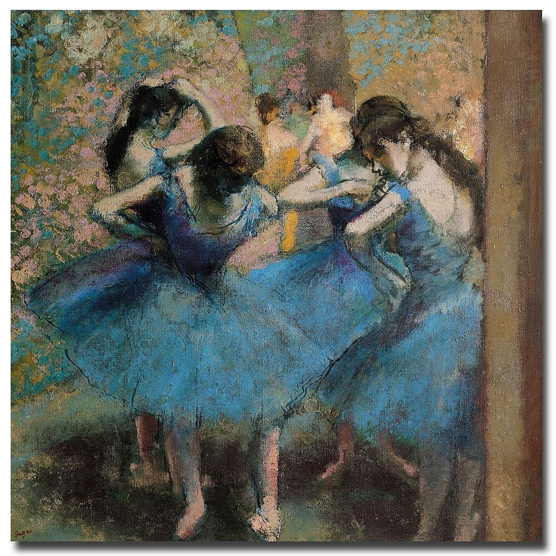 Trademark Fine Art Edgar Degas 'Dancers in Blue 1890' Canvas Art