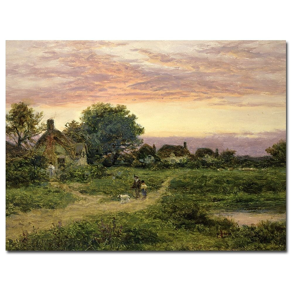 Trademark Fine Art Benhamin Leader 'Worcestershire Cottages, 1912' Canvas Art